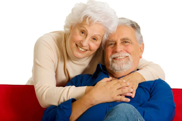 Retrato Una Feliz Pareja Ancianos — Foto de Stock