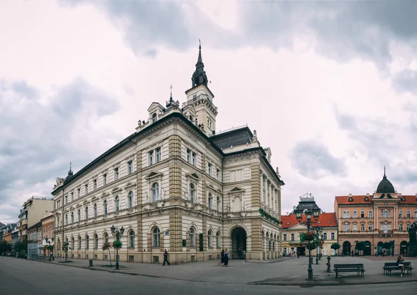 Novi Sad Sérvia 2018 Vista Panorâmica Praça Principal Novi Sad — Fotografia de Stock