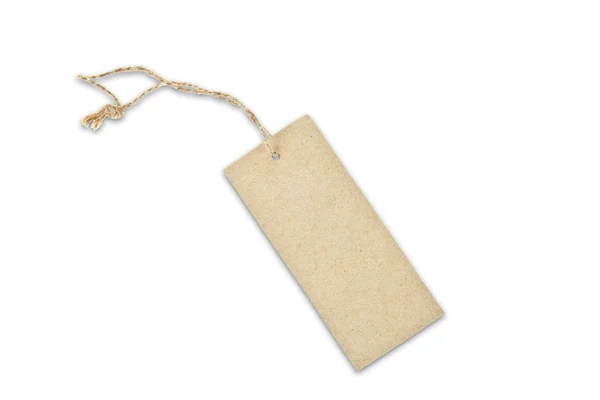 Brown Paper Tag Close — Stock Photo, Image