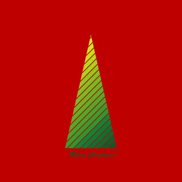 Tarjeta Navidad Con Árbol Navidad Estilizado — Foto de Stock