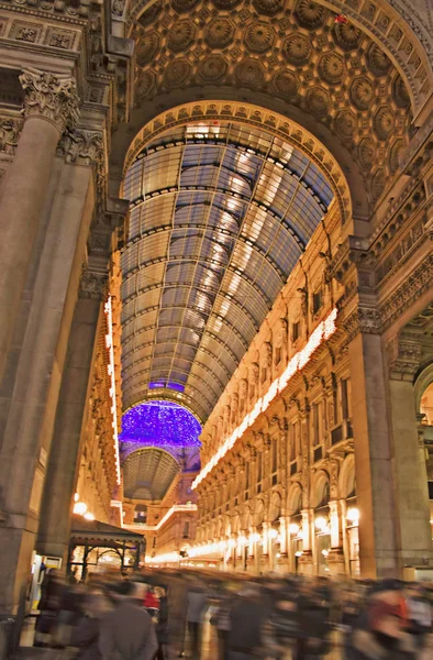 Vista Galleria Vittorio Emanuele Galeria Característica Piazza Duomo Milano Itália — Fotografia de Stock