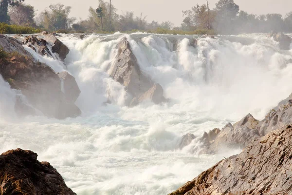 Khong Alfa Peng Vodopády Champasak Jižní Laos — Stock fotografie