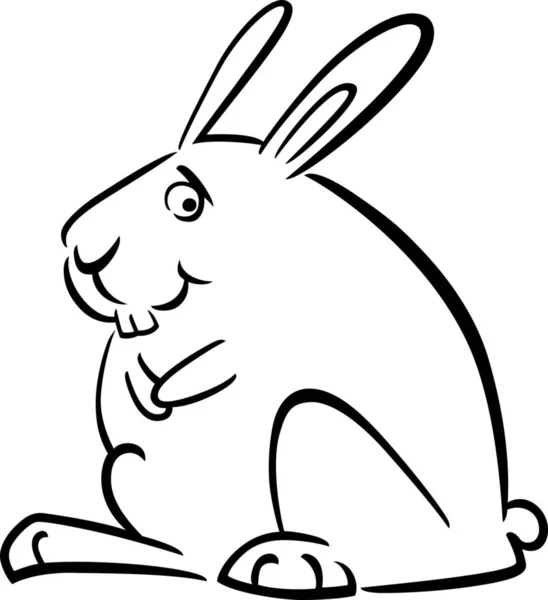 Мультяшна Каракуля Ілюстрація Милого Кролика Розмальовки — стокове фото