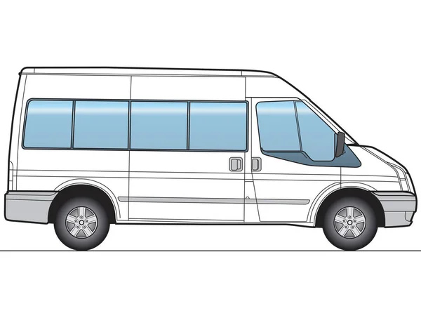 Minibus Bus Sjabloon Voor Presentatie — Stockfoto
