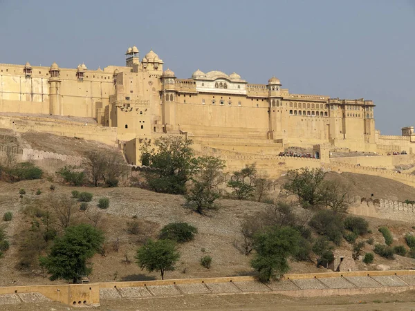 Amber Fort Oder Amer Fort Eine Der Wichtigsten Touristischen Attraktionen — Stockfoto