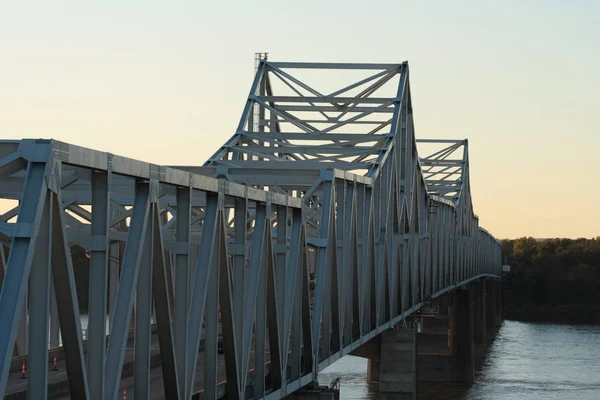 Bridge Crossing Mississippi River Bij Vicksburg Mississippi — Stockfoto