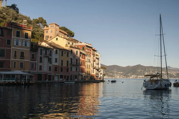 Portofino Uma Pequena Vila Piscatória Que Famosa Destino Turístico Mundial — Fotografia de Stock