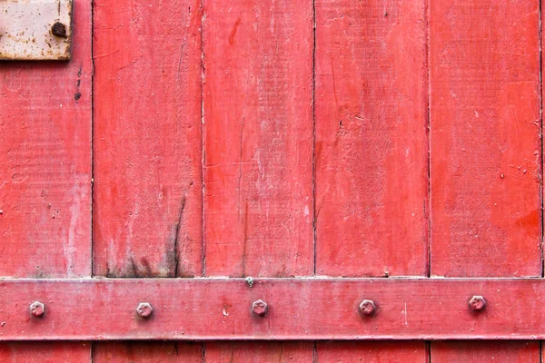 Κόκκινη Ξύλινη Πόρτα — Φωτογραφία Αρχείου
