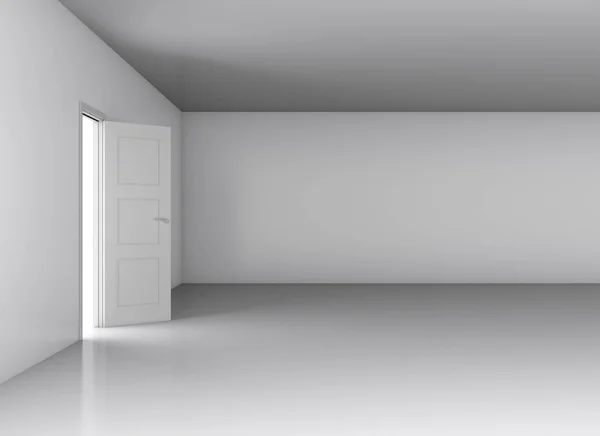 Door Opened Empty Room Illustration — Stock Photo, Image