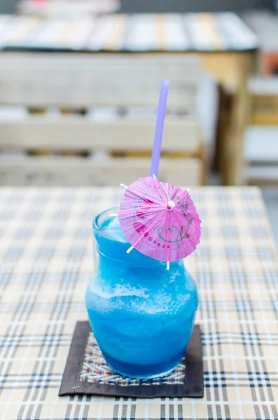 Cocktail Glas Met Blue Hawaii — Stockfoto