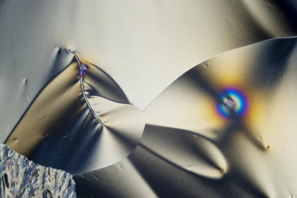 Microphoto Microcrystals Polarize Işığın Askorbik Asit — Stok fotoğraf
