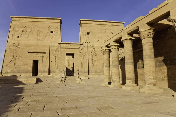 Philae Tempel Van Isis Eiland Aswan Egypte — Stockfoto