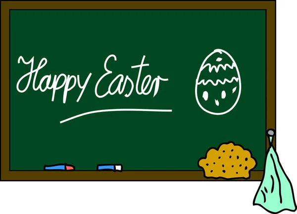 Close Van Blackboard Happy Easter — Stockfoto