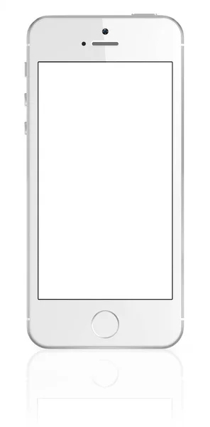 Smartphone Κενή Οθόνη Λευκό Φόντο — Φωτογραφία Αρχείου