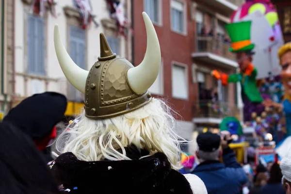 Carnevale Viareggio Persone Vestite Con Maschere — Foto Stock