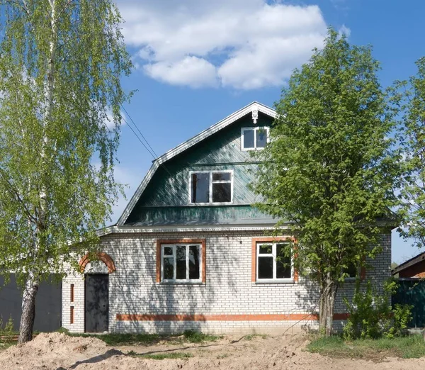 Woning Bakstenen Nieuw Huisje Het Dorp — Stockfoto