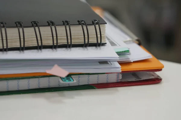 Stack Report Book Document Placed Desk Office — Stock Photo, Image