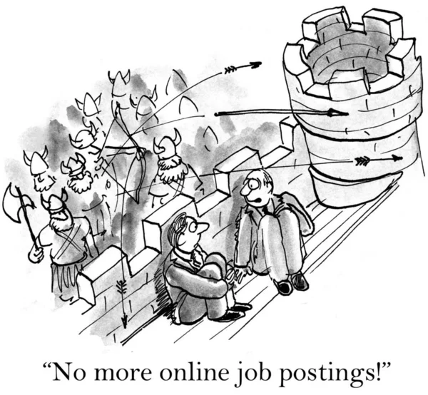 More Online Job Postings Босс Атакой — стоковое фото