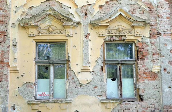 Zerstörtes Haus Als Kriegsfolge Der Kroatische Unabhängigkeitskrieg Wurde Von 1991 — Stockfoto