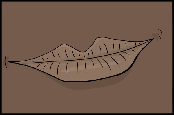 Close Van Cartoon Van Grijnzende Menselijke Lippen — Stockfoto