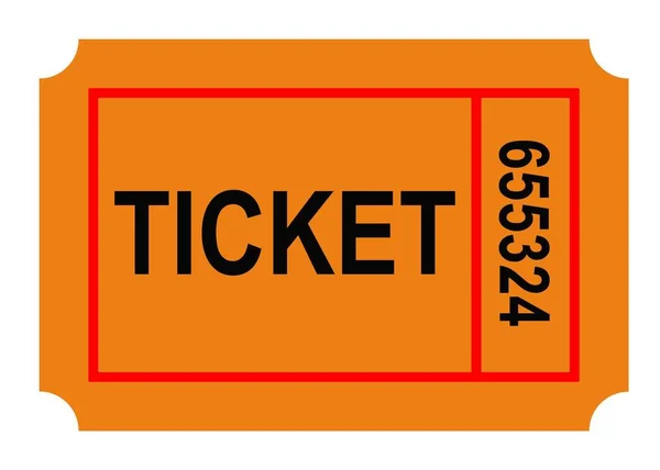 Ilustracja Numerowanego Biletu Wyizolowana Białym Tle — Zdjęcie stockowe