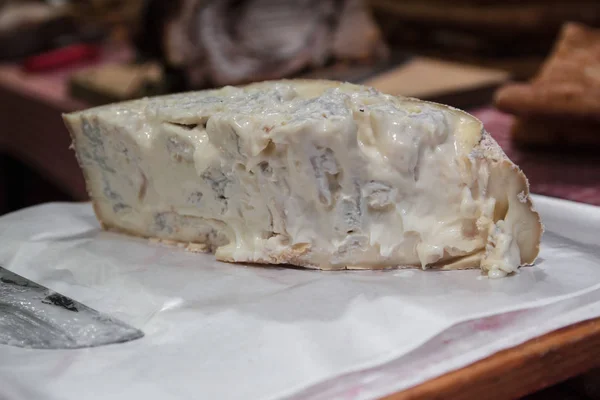 Gorgonzola Queso Maduro Italiano Original Hecho Con Leche Vaca — Foto de Stock