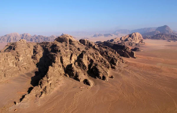 Wadi Rum Deserto Bela Paisagem Cima Jordânia — Fotografia de Stock