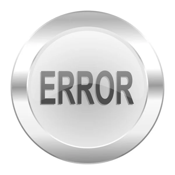 Errore Cromato Icona Web Isolato — Foto Stock