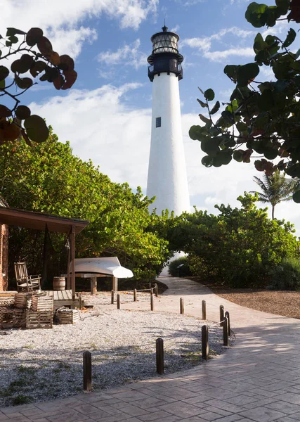 Cape Florida Farol Lanterna Bill Baggs State Park Key Biscayne — Fotografia de Stock