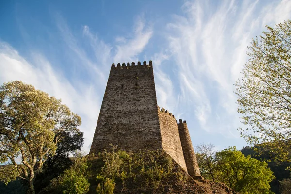 Vista Del Excitante Castillo Situado Bosque Lousa Portugal — Foto de Stock