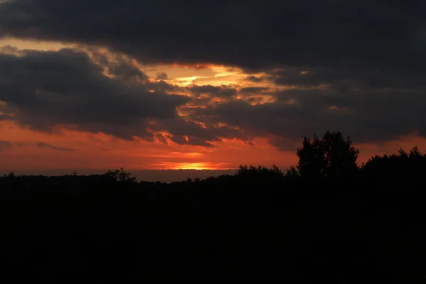 Soleil Couchant Sur Paysage Swindon — Photo