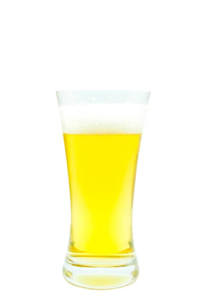 Jedno Pivo Izolované Bílém — Stock fotografie