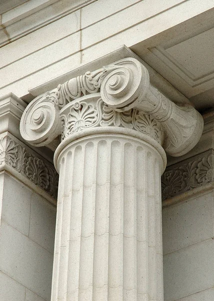 Ornate Jonic Column Capital Public Building Washington — Fotografia de Stock
