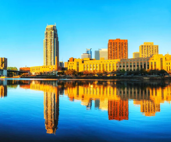 Centro Minneapolis Minnesota Por Mañana — Foto de Stock