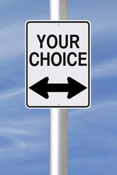Modifikasi Salah Satu Cara Tanda Jalan Menunjukkan Pilihan Anda — Stok Foto