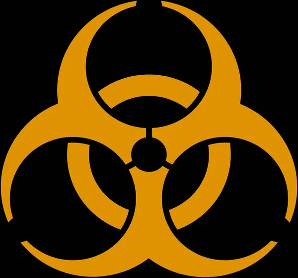 Biohazard Pomarańczowy Symbol Czarnym Tle — Zdjęcie stockowe