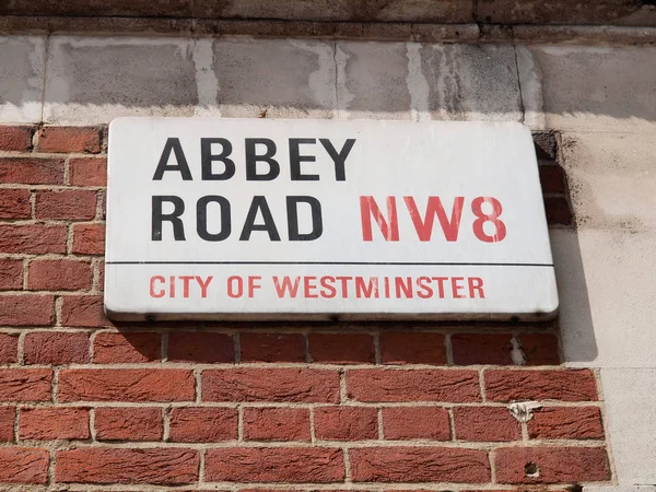 Abbey Road Street Sign Nw8 Londra Inghilterra Regno Unito — Foto Stock