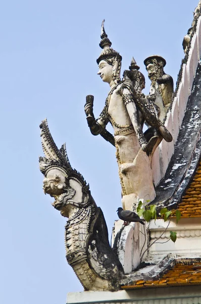 Подробности Красивом Храмовом Районе Ват Махато Пхетчабури — стоковое фото