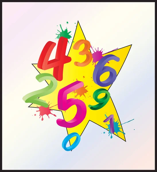 Εικόνα Του Πολύχρωμου Μαθηματικά Φόντο Αριθμούς Κινουμένων Σχεδίων Ψηφία Αστεία — Φωτογραφία Αρχείου