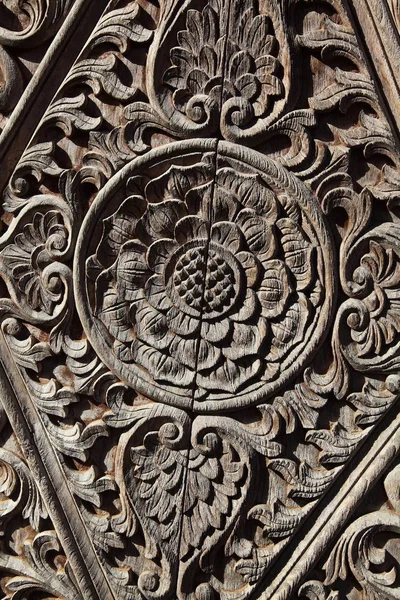 Unika Ristningar Pryder Ofta Portarna Centrala Java Javanesiska Traditionella Carving — Stockfoto