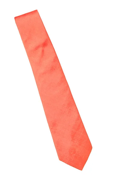 Звичайна Помаранчева Ділова Краватка Шиї Ізольована Білому Тлі — стокове фото