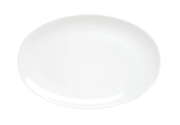 Piatto Ovale Semplice Bianco — Foto Stock