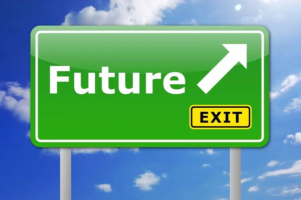 Traffic Sign Future Arrow Showing Right Direction — Stock Photo, Image