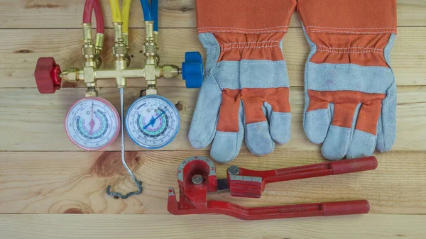 Tools Hvac Equipment Filling Air Conditioners — Stock Photo, Image