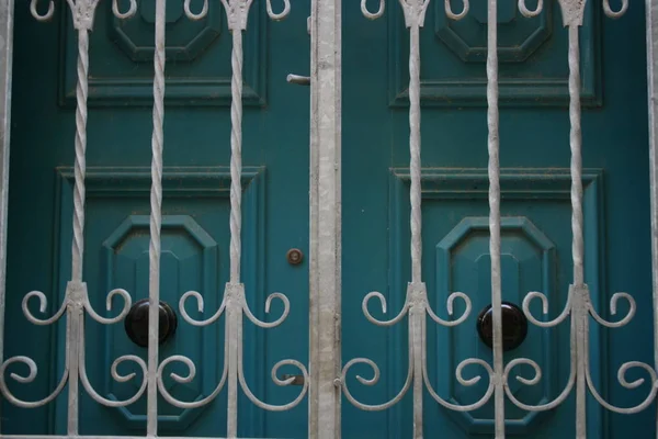 Μπλε Πόρτα Ασημένια Πύλη — Φωτογραφία Αρχείου