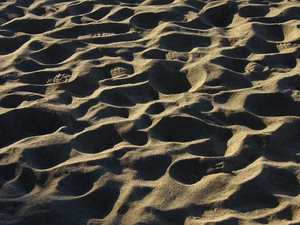 Візерунки Піску Березі Озера Ері — стокове фото