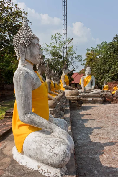 Buddha Nella Provincia Watyaichaimongkol Ayutthaya Thailandia — Foto Stock