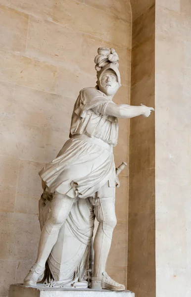 Estatua Guerrero Los Pasillos Versalles — Foto de Stock
