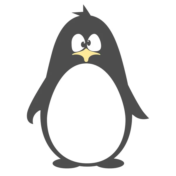 Pinguim Bonito Abstrato Estilo Cartoon Isolado Fundo Branco Imagem Engraçada — Fotografia de Stock