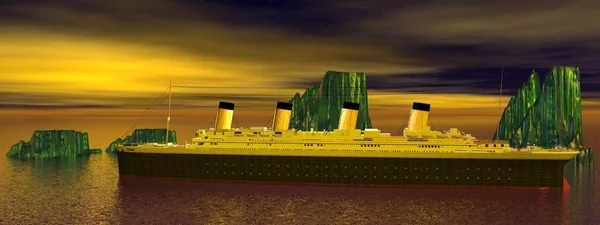 Titanic 1912 2012 Icebergs — Photo